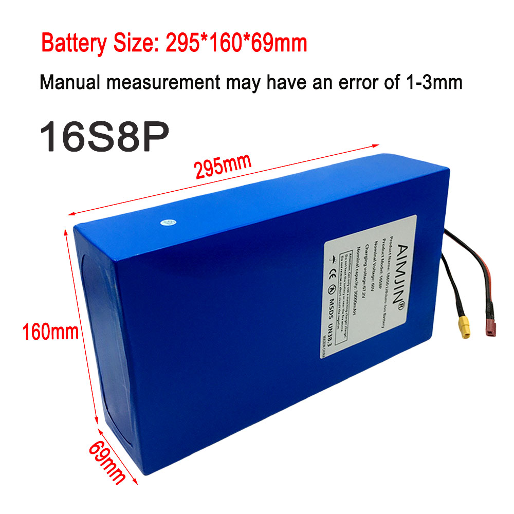 16S8p 1000-3000W Brand New Lit - 60V 30Ah Electric Scooter Battery recension och pris