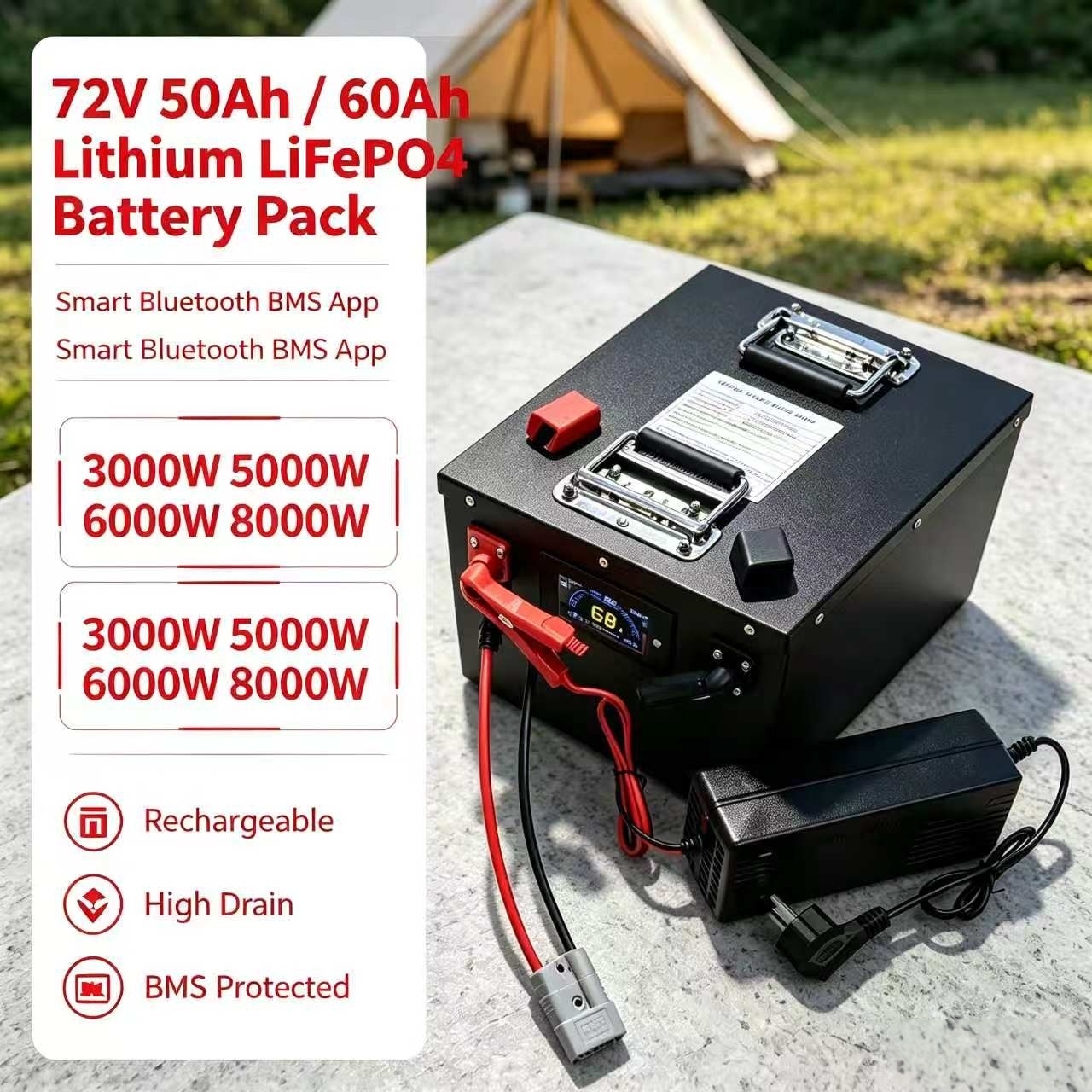 72V 50Ah 50A 60Ah 60 Ah 60A li - 72V 60Ah Lifepo4 Battery Pack recension och pris